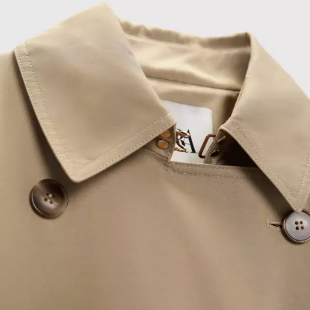Zara Belted Trench Coat - Picture 6 of 9